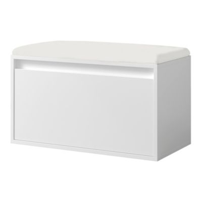 Banc à chaussures Degerfors 80 x 39 x 45 cm blanc en.casa