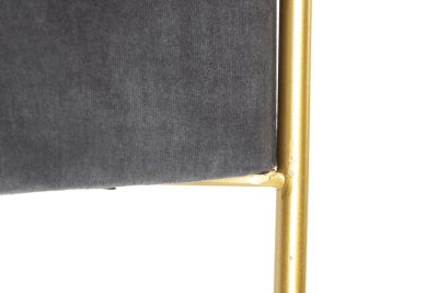 Banc à chaussures en métal polyester 80x80x47 velours