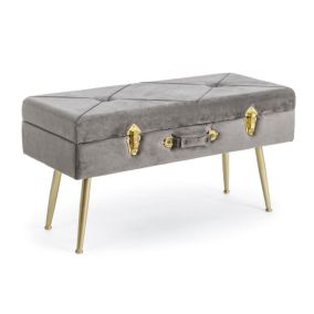 Banc coffre en velours - JULIA