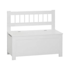 Banc coffre enfant blanc en bois - Atmosphera