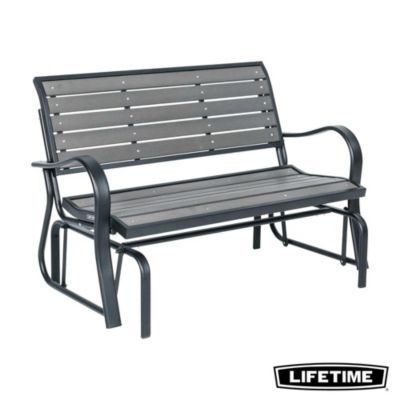 Banc d'Extérieur Coulissant Balancelle Détente Gris LIFETIME 60276