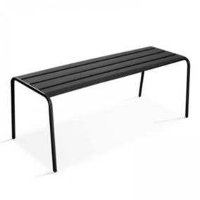 Banc d'intérieur en métal anthracite Palavas  Oviala
