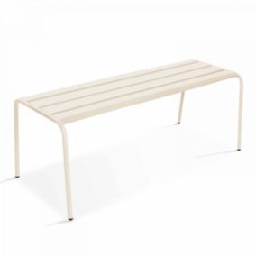 Banc d'intérieur en métal ivoire Palavas  Oviala