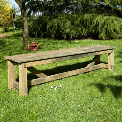 Banc de jardin 4 places en bois Normand