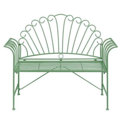 Banc de jardin CAVINIA 125 cm Métal Vert