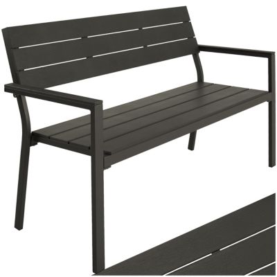 Banc de jardin en aluminium 2 places aspect bois