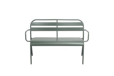 Banc de jardin en aluminium 2 places vert forêt SOHA