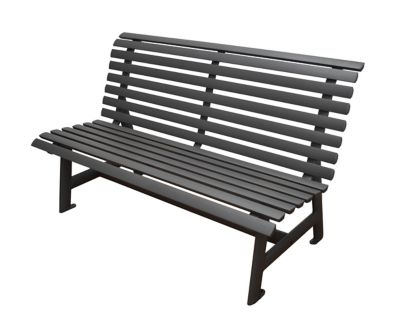 Banc de jardin en aluminium Proloisirs Square gris