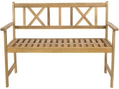 Banc de jardin en bois 120 cm "Surabaya"  2 places  Marron