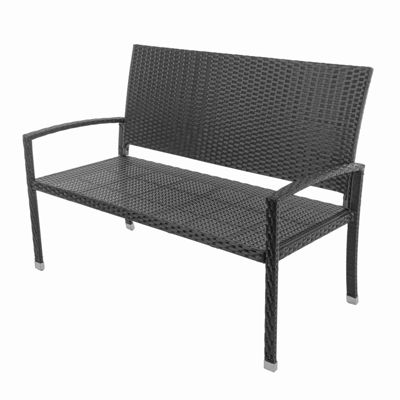 Banc de Jardin en résine tressée PX-GB-2 Praxtixx - 122 x 65 x 87 cm - Charge Max 250 kg - Assemblage Facile
