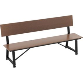 Banc de Jardin Extérieur pour 4 Personne Banc de Patio 183CM avec Dossier & Siège en HDPE Résistant aux Intempéries