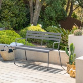 Banc de jardin Greensboro Graphite - Hespéride