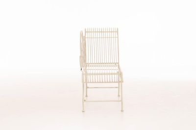 Banc de jardin Karma en fer forgé, récamière, banquette de jardin en fer forgé, chaise longue de jardin. Crèmeantique