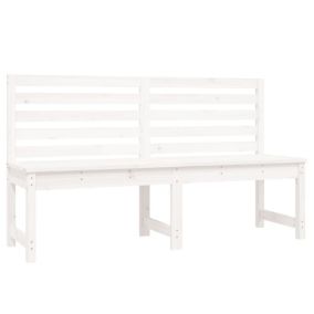 Banc de jardin meuble de patio bois blanc Helloshop26