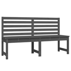 Banc de jardin meuble de patio bois gris Helloshop26