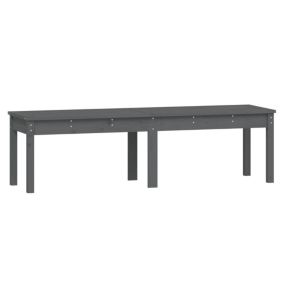 Banc de jardin meuble de patio bois gris Helloshop26