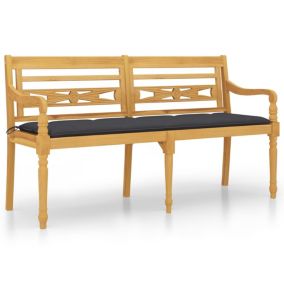 Banc de jardin meuble de patio bois Helloshop26