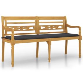 Banc de jardin meuble de patio bois Helloshop26