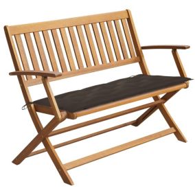 Banc de jardin meuble de patio bois Helloshop26