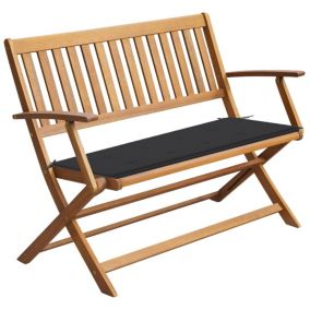 Banc de jardin meuble de patio bois Helloshop26