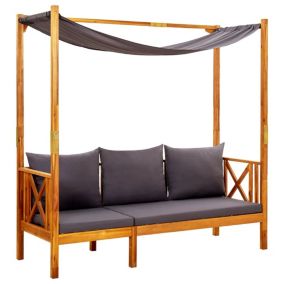 Banc de jardin meuble de patio bois Helloshop26