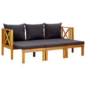 Banc de jardin meuble de patio bois Helloshop26