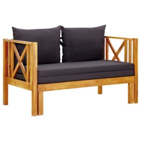 Banc de jardin meuble de patio bois Helloshop26