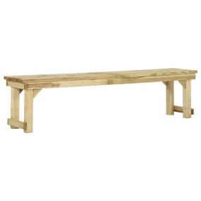 Banc de jardin meuble de patio bois Helloshop26