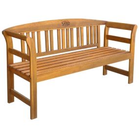 Banc de jardin meuble de patio bois Helloshop26