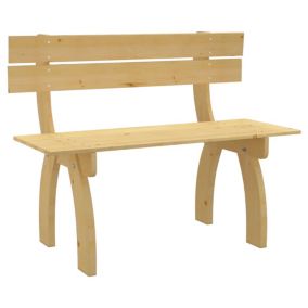 Banc de jardin meuble de patio bois Helloshop26