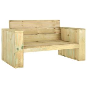 Banc de jardin meuble de patio bois Helloshop26