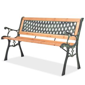 Banc de jardin meuble de patio bois Helloshop26