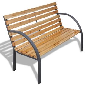 Banc de jardin meuble de patio bois Helloshop26