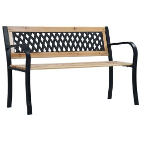 Banc de jardin meuble de patio bois Helloshop26