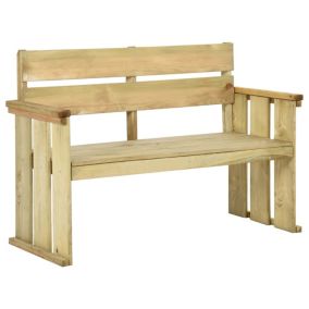 Banc de jardin meuble de patio bois Helloshop26