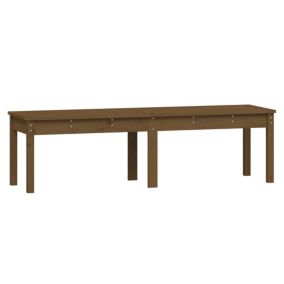 Banc de jardin meuble de patio bois marron Helloshop26