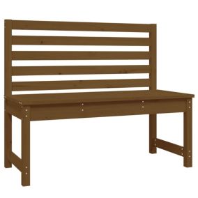 Banc de jardin meuble de patio bois marron Helloshop26