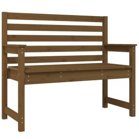 Banc de jardin meuble de patio bois marron Helloshop26