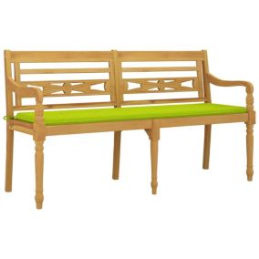 Banc de jardin meuble de patio bois vert Helloshop26