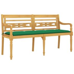 Banc de jardin meuble de patio bois vert Helloshop26