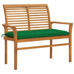 Banc de jardin meuble de patio bois vert Helloshop26