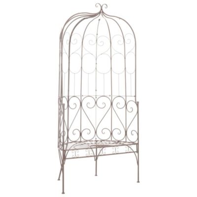 Banc de jardin meuble de patio marron Helloshop26