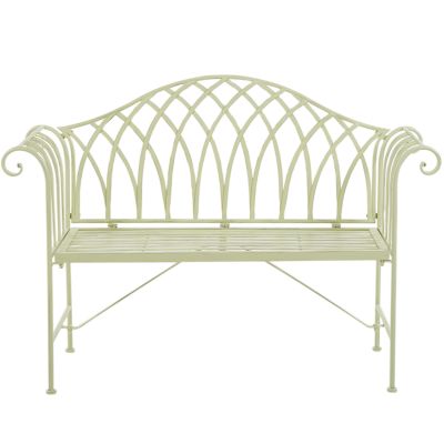 Banc de jardin MILAZZO 130 cm Métal Vert clair