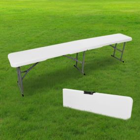 Banc de jardin Pliable 180cm Blanc