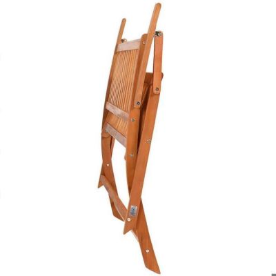 Banc de Jardin Pliable 2 Places en Eucalyptus pour Terrasse et Balcon