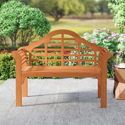 Banc de Jardin Pliable en Bois, avec Dossier Incliné et Accoudoirs Ergonomique, Charge 360 KG, 123X54X96 CM (Acacia, 1)