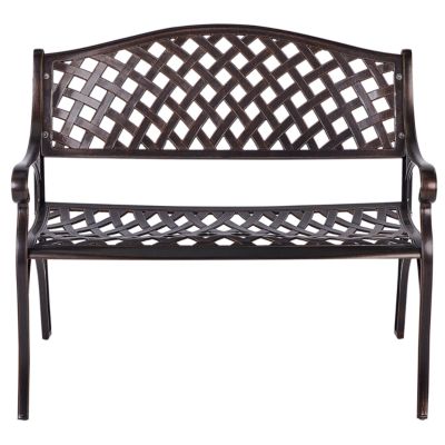 Banc de jardin STAGGIA 104 cm Métal Marron