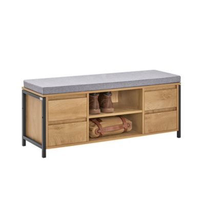 Banc de Rangement à Chaussure avec Siège, Coussin et Tiroirs, FSR149-N, SoBuy