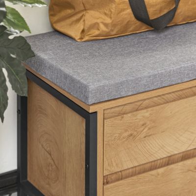 Banc de Rangement à Chaussure avec Siège, Coussin et Tiroirs, FSR149-N, SoBuy