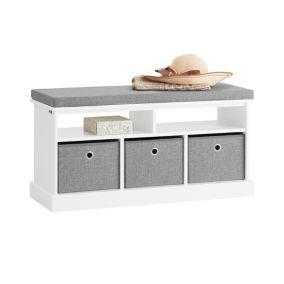 Banc de Rangement pour Entrée 2 Compartiments 3 Paniers, FSR67-HG, SoBuy